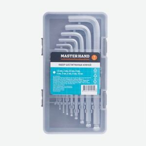 Набор шестигранных ключей, Master Hand, 9 шт., в ассортименте