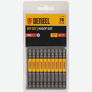 Набор бит Denzel РН2Х70, 10 шт.