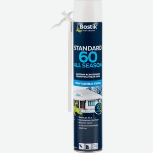 Пена монтажная всесезонная Bostik Standard 60, 750 мл