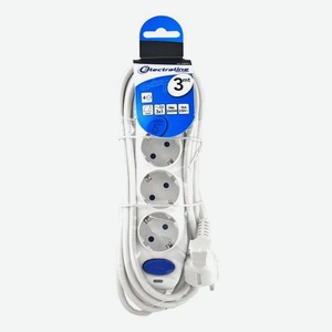 Удлинитель Electraline 4 розетки, 3м Китай