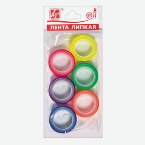 Лента Луч липкая флуоресцентная 12мм x 5м, 6шт
