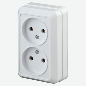 Розетка 2х2P Intro Quadro 2-203-01 16А-250В, ОУ