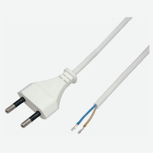 Провод с евроштекером duwi белый 1,5м H 03 VV-F 2х0,5 мм2