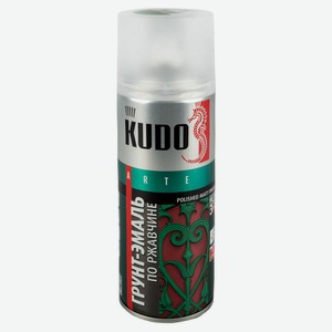 Грунт-эмаль по ржавчине KUDO аэрозоль зеленая, 520 мл