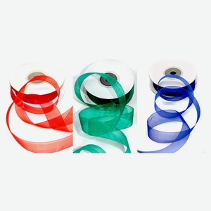 Лента Grand Gif шифоновая 2,5 см, 22 м в ассортименте