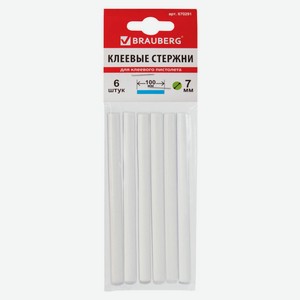 Стержни клеевые BRAUBERG 7х100 мм, 6 шт