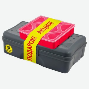 Набор бокс Blocker Techniker 12  + органайзер Master 5,5  серо-свинцовый/оранжевый