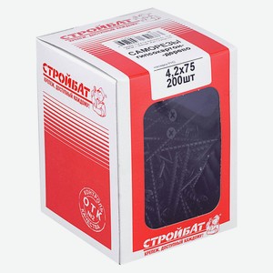 Саморезы «СТРОЙБАТ» гипсокартон-дерево 4,2х75, 250 шт