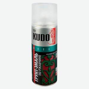 Грунт-эмаль по ржавчине KUDO аэрозоль белая, 520 мл