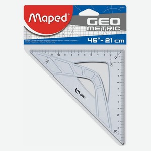 Угольник Maped с гипотенузой 21см углом 45°