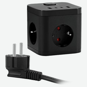 Сетевой фильтр Buro BU-PC3.1UС-B черный, 1,5 м