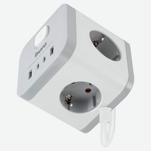 Сетевой удлинитель BURO BU-PC3.1UС-W белый, 1,5 м