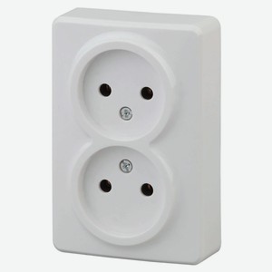 Розетка «Эра» 11-2202-01 2х2P 16A-250В IP20 ОУ