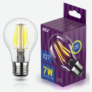 Лампа светодиодная Rev груша Filament Е27 7 Вт теплый свет