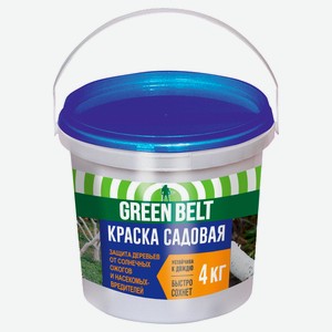 Краска садовая GREEN BELT Защита от солнечных ожогов и насекомых-вредителей, 4 кг