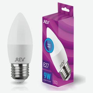 Лампа светодиодная свеча REV C37 9Вт Е27 6500K 720 Лм