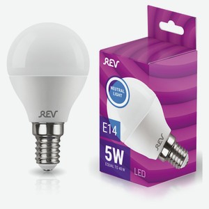 LED-Лампа шар REV 5-40W E14 Холодный свет