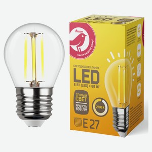 LED-Лампа АШАН Красная птица E27 6-60W