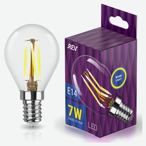 Лампа светодиодная REV DECO Filament шар Premium G45 7Вт E14 2700K 695Лм