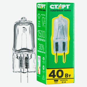 Лампа галогенная «СТАРТ» 40W JC G4 220V