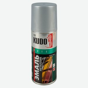 Эмаль универсальная KUDO аэрозоль металлик серебро, 210 мл
