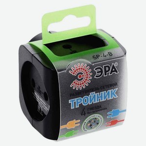 Тройник «Эра» SP-4-B 4 гнезда без заземления
