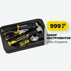 НАБОР ИНСТРУМЕНТОВ в кейсе, 16 предметов
