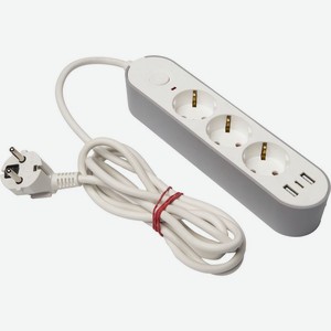 Удлинитель сетевой с USB 2м