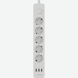 Разветвитель электрический, - удлинитель с USB-зарядкой Harper UCH-530