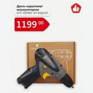 Дрель-шуруповерт аккумуляторная DTS-1201WD 12V ВЭД ИЛ
