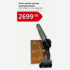 Пила цепная ручная аккумуляторная DTS-21WCS-2 21V ВЭД ИЛ