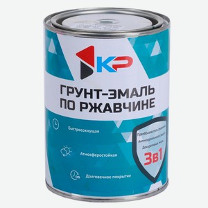 Грунт-эмаль 3в1 КР, темно-зеленая, 0,9 кг