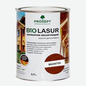 Антисептик лесирующий PROSEPT BioLasur, махагон, готовый состав, 0,9л