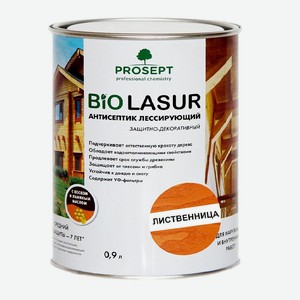 Антисептик лессирующий Prosept Bio Lasur, лиственница, 0.9 л, готовый состав