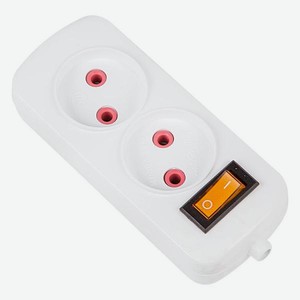 Розеточная колодка Proconnect  Эконом , 2 гнезда, без заземления, белая (11-8710)