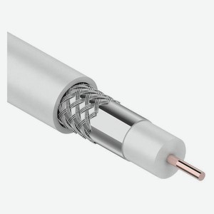 Кабель телевизионный Rexant RG-6U, 75 Ом, 305 м, белый