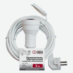 Удлинитель DORI ПВС 3х0,75 мм2, IP44, 5 м (41535)