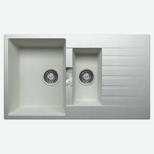 Мойка кухонная TOLERO Loft TL-860 №923, белая (473875)