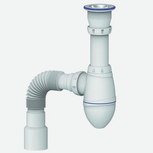 Сифон UNICORN для тюльпана, умывальника, с прикручивающимся выпуском 1 1/2  (А220)