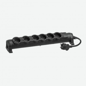 Удлинитель Legrand  Комфорт  6х2К+З, 1,5 м, черный (694609)