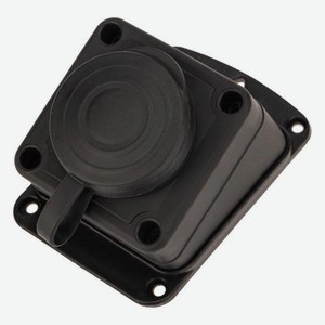 Розетка электрическая Proconnect 2P+PE, 1 гнездо, 3680 Вт, 230 В, 16 А, IP44, черная