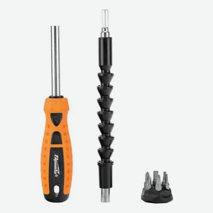 Отвертка телескопическая Sparta биты/гибкий привод/8 предметов PH+SL+Torx CS 2к рукоятка