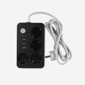 Удлинитель ё 3USB 1.8м 4 розетки