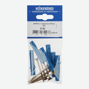 НАКРЕПКО Дюбель с шурупом 8*50 (6 шт) подвес 5/25
