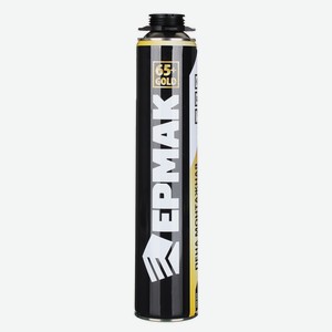 Пена монтажная Профи 65 GOLD тм ЕРМАК, всесезон, баллон 1л, м.брут 960г, под пистолет, выход до 60л
