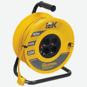 Удлинитель на катушке IEK УК40 с т/з 4 места 2P PE/40м 3х1,0 мм2   Industrial