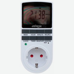 Таймер электрический Energenie EG-SST-01, LCD-дисплей 2,3″, белый