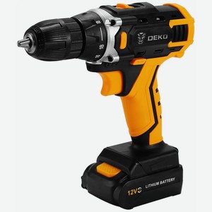 Аккумуляторная дрель  Deko DKCD12FU-Li 1.5Ah Advanced черно-желтый