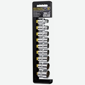 Набор головок торцевых  BERGER 1/2   Spline 9 предметов (8-21 мм) BG2039