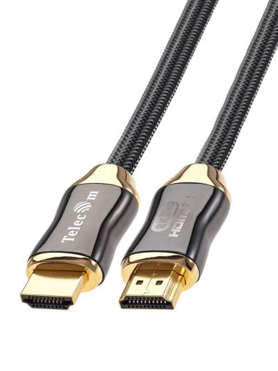 Кабель HDMI(19M)-HDMI(19M) 4K/8K, v2.1/2.1, экранированный, 50 см, черный Telecom TCG300 (TCG300-0.5M) HDMI
